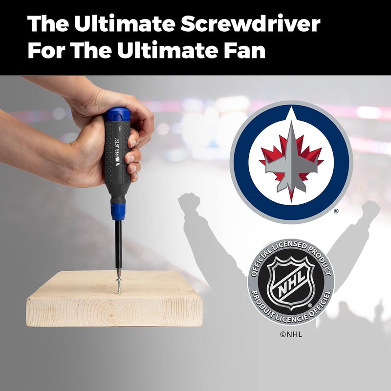 Megapro ® NHL® Team Edition Multi-bit Screwdriver | Officially Licensed NHL® Gear | Durable, Ergonomic, Pro-Grade Screwdriver (Winnipeg Jets™) - Image 5